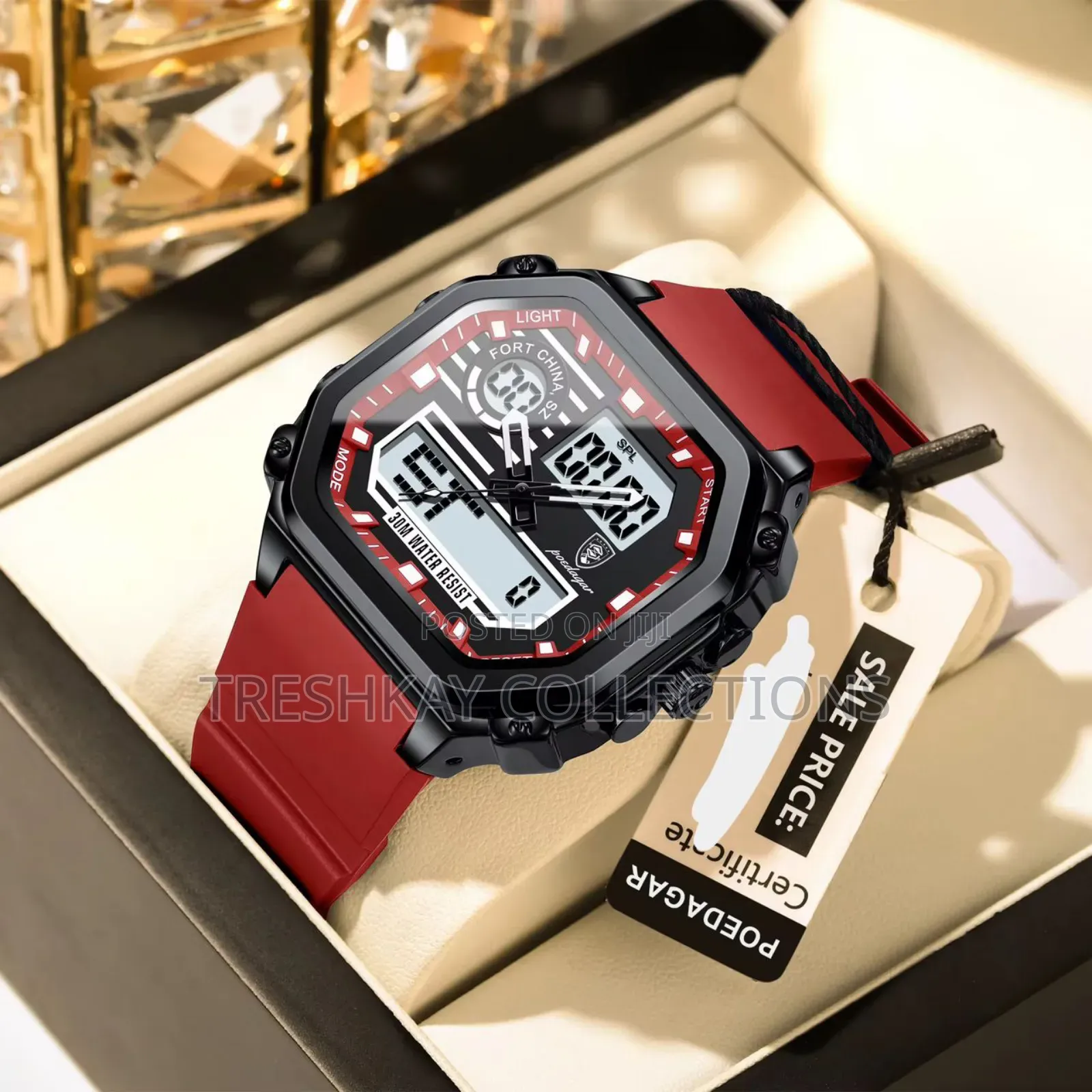 Quality Poedegar Rubber Men's Wristwatch 