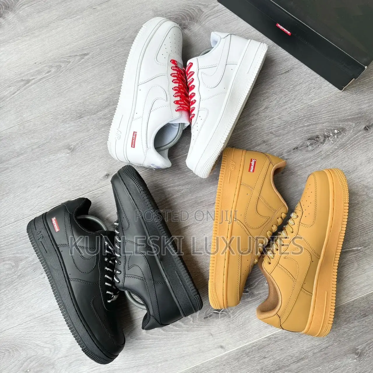 Original Nike Air Force 1 Supreme-Wheat Sneakers Available
