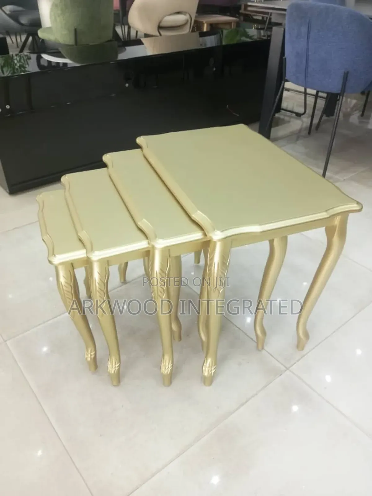 Turkish Wooden Side Stool Set