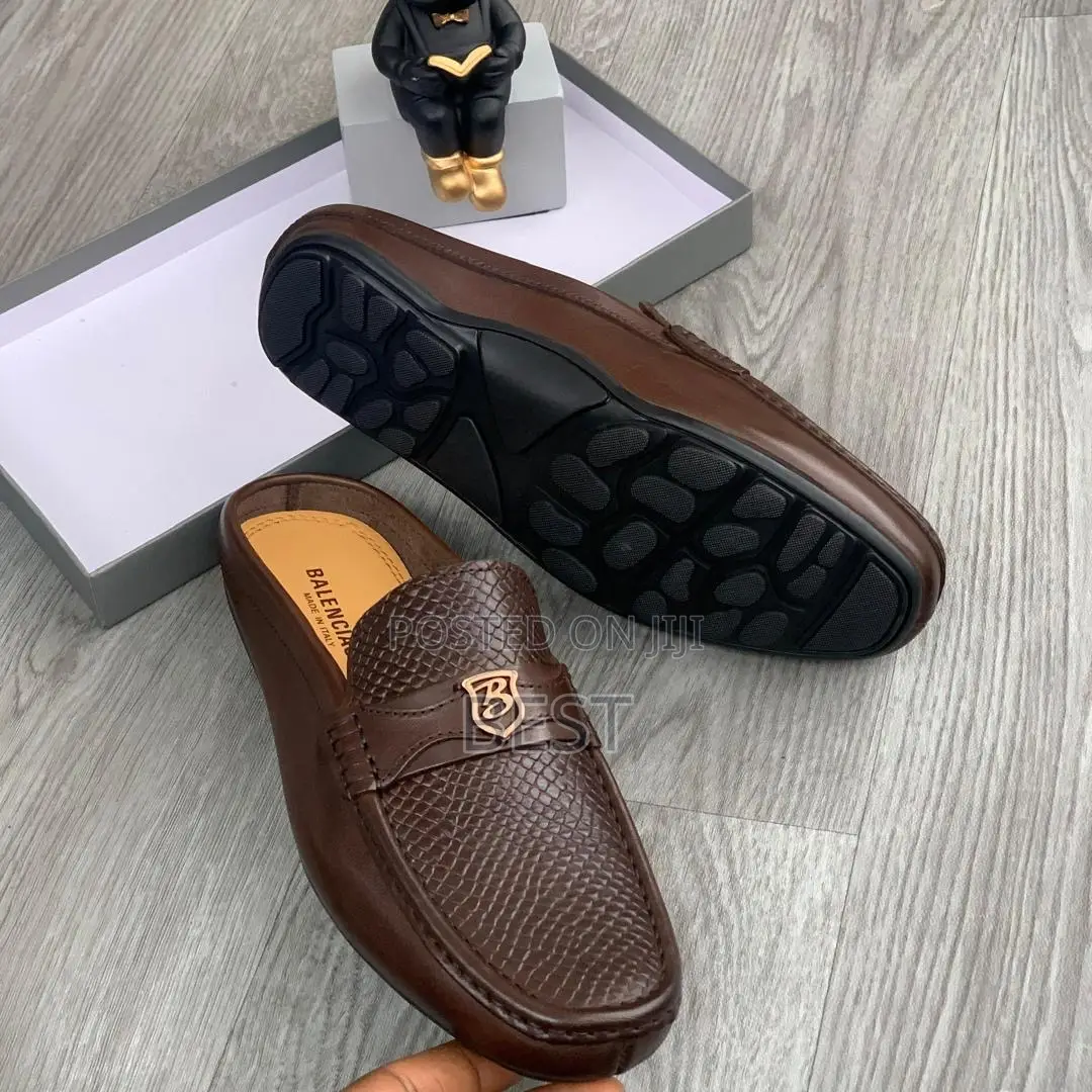 Men's High Quality Italian Leather Half Shoes