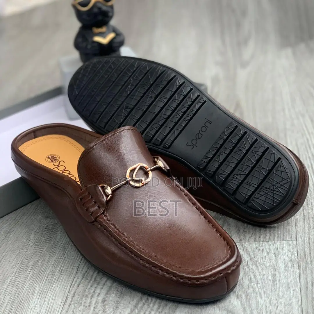Men's High Quality Italian Leather Half Shoes