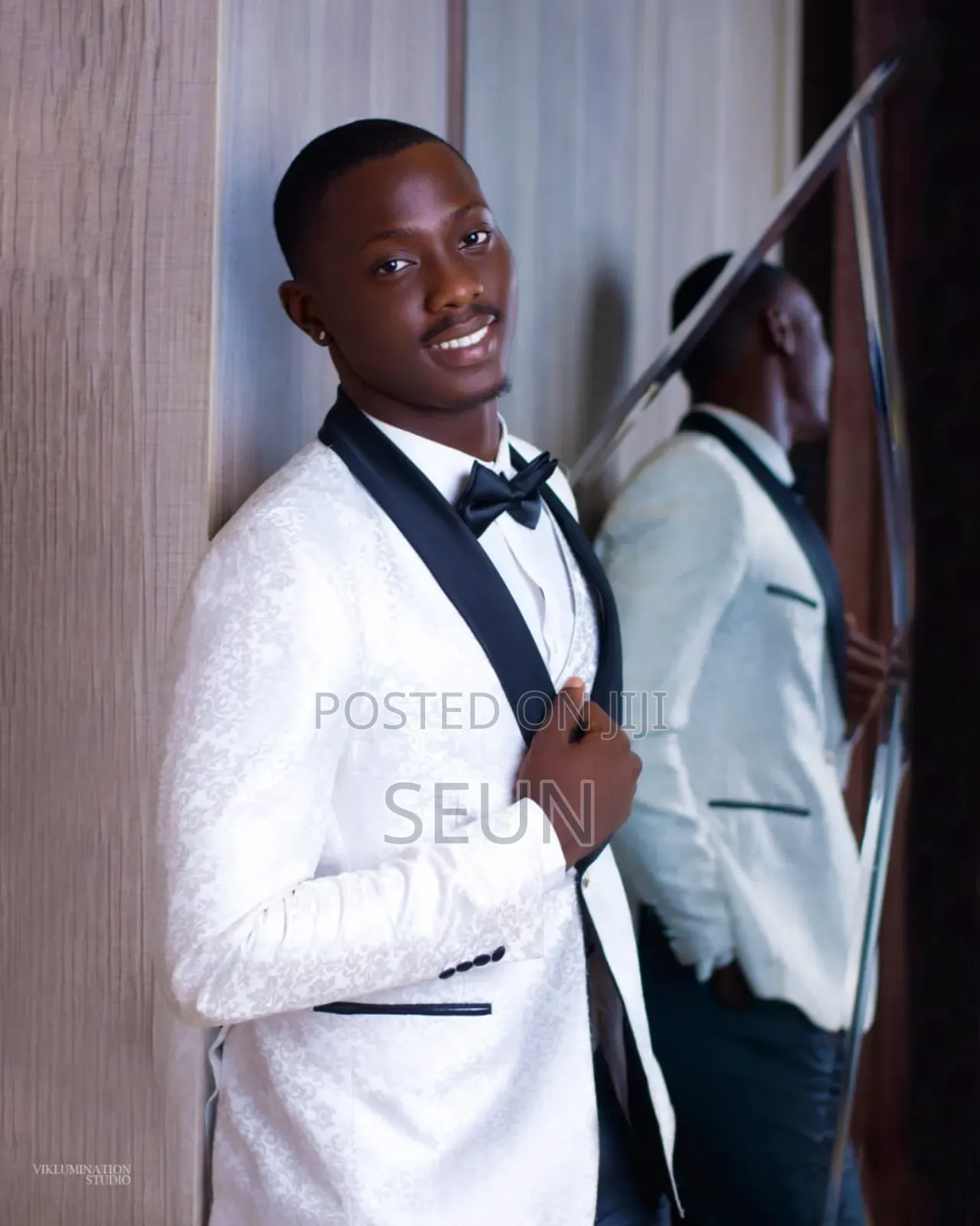 3 Piece Off White Suit Classy Man for Rental.