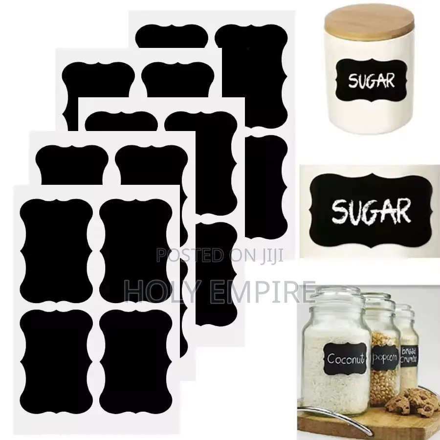 24pcs Waterproof Stickers Kitchen Spice Jar Labels Pantry Bottle Tags,