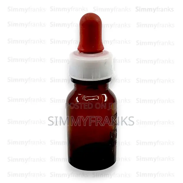 Amber Dropping Bottle With Red Head