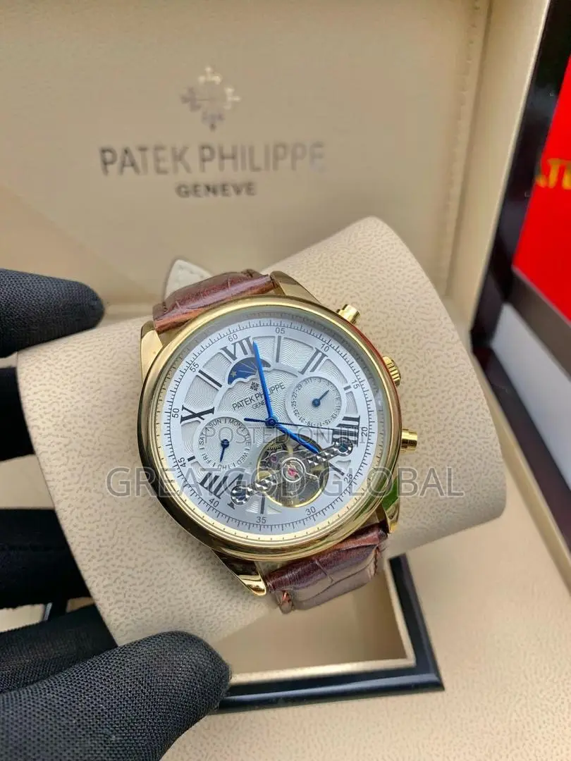 Patek Phillipe Leather Automatic Wristwatch