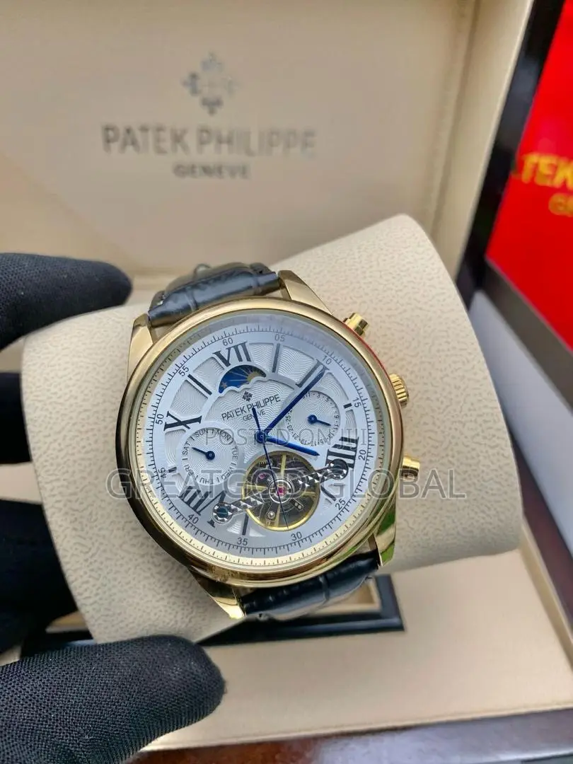 Patek Phillipe Leather Automatic Wristwatch