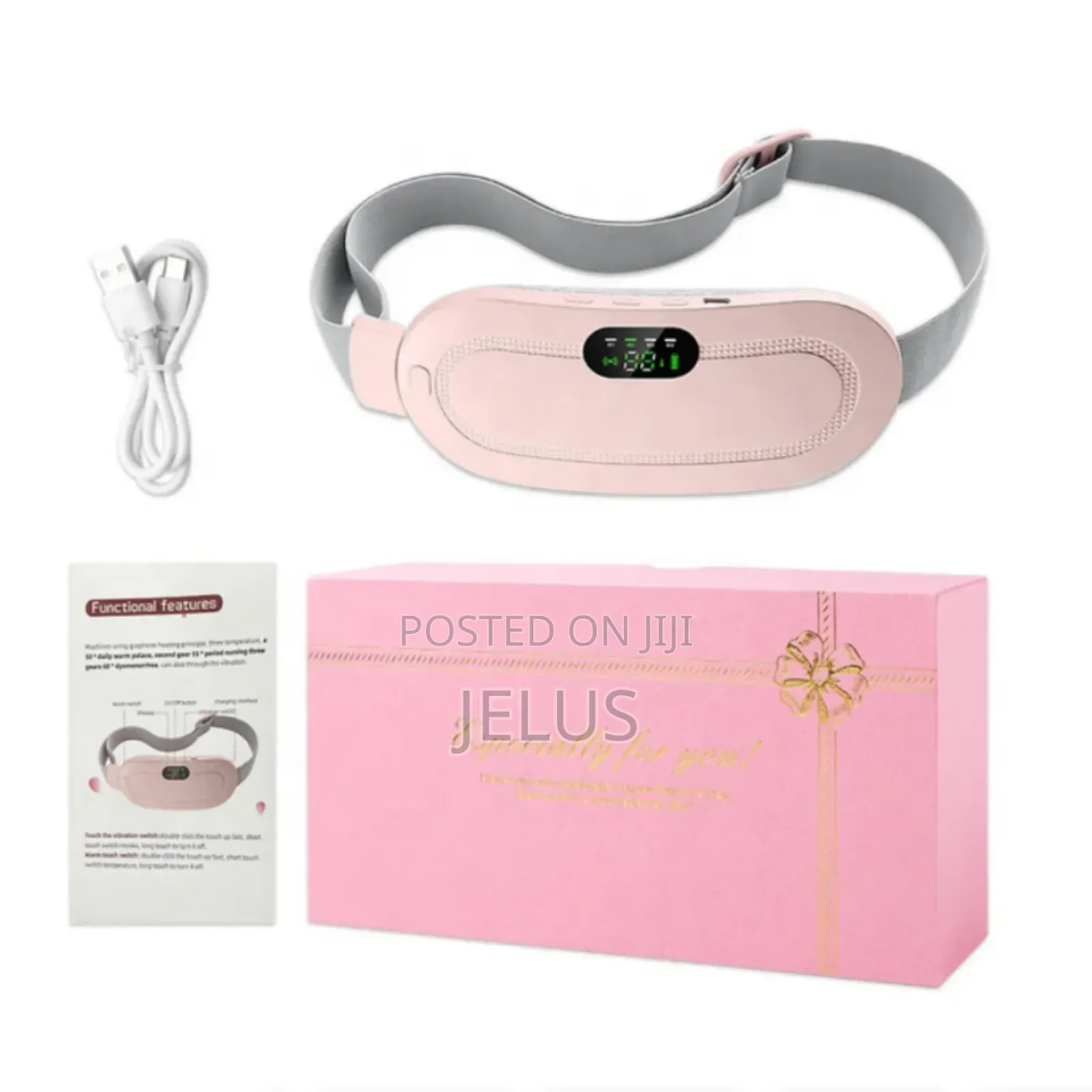 High-Capacity Portable Rechargable Menstrual Cramps Relief Device.