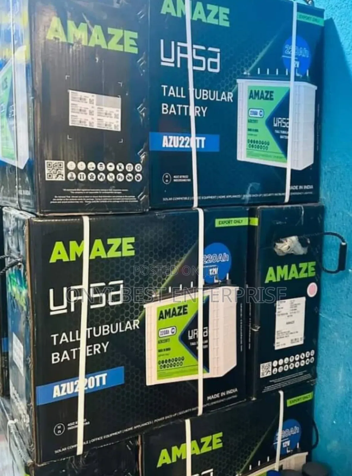 Amaze Tubular Battery Series 220ahms 12v