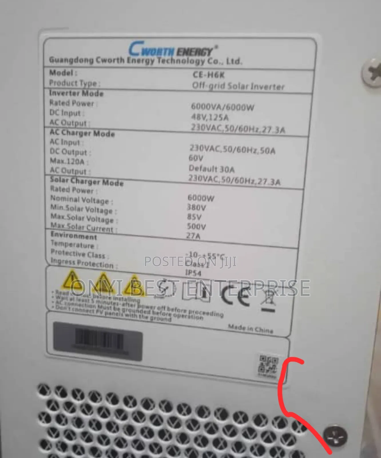 C Worth Energy Hybrid Inverter 6kva-48v