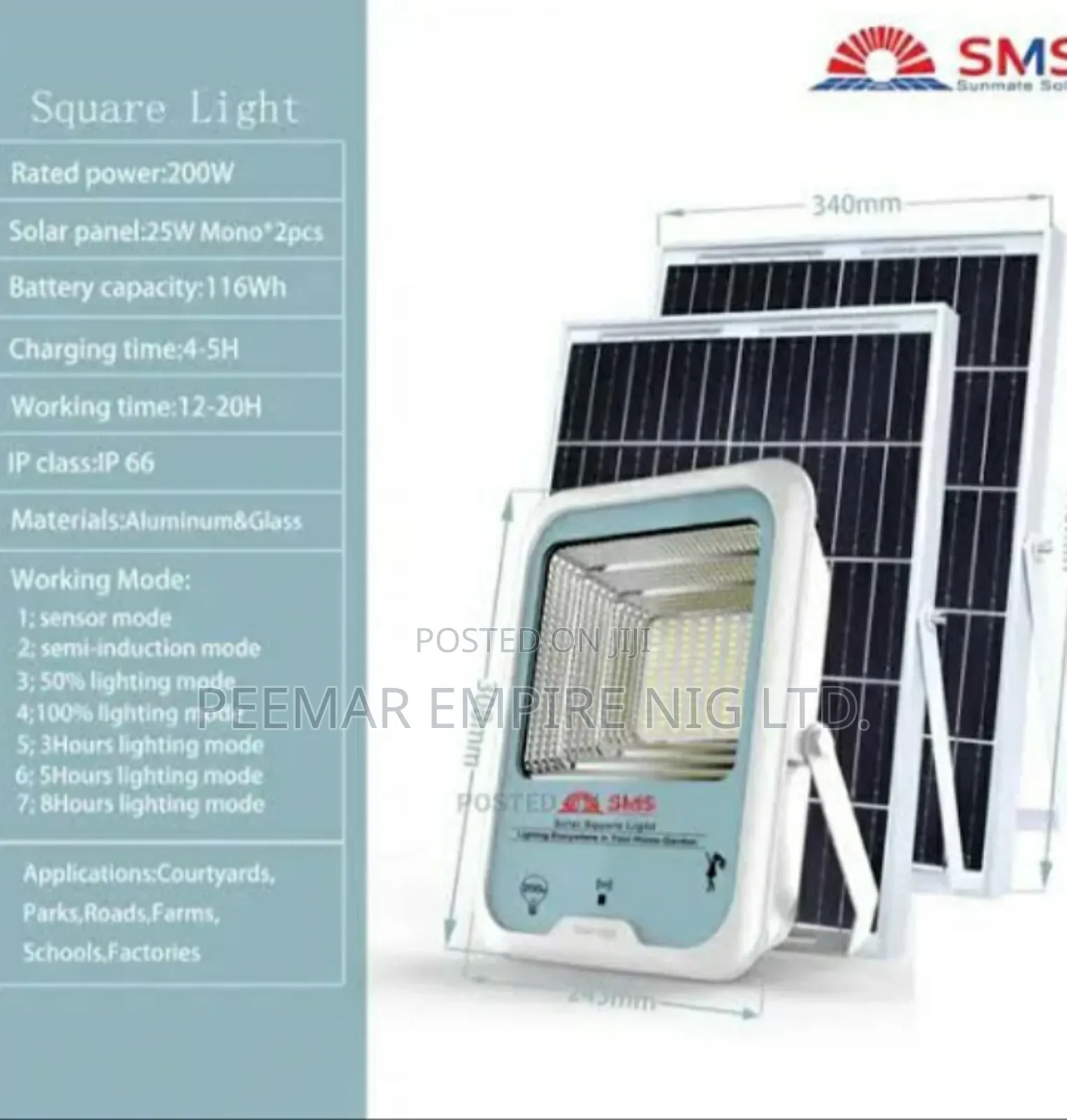 Original Solid SMS Flood Light 200watt,With One Year Warranty