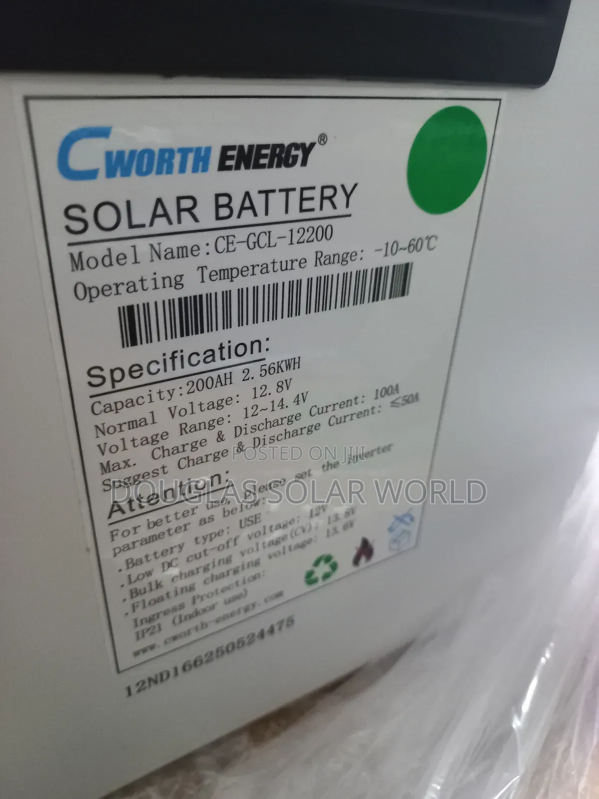2.5kwh 12v Cworth Lithium Battery
