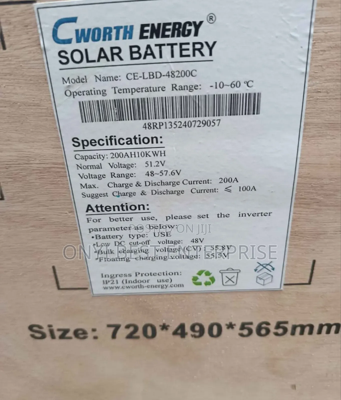 C-Worth Energy Lithium Ion Battery 10kwh-48v/51.2v