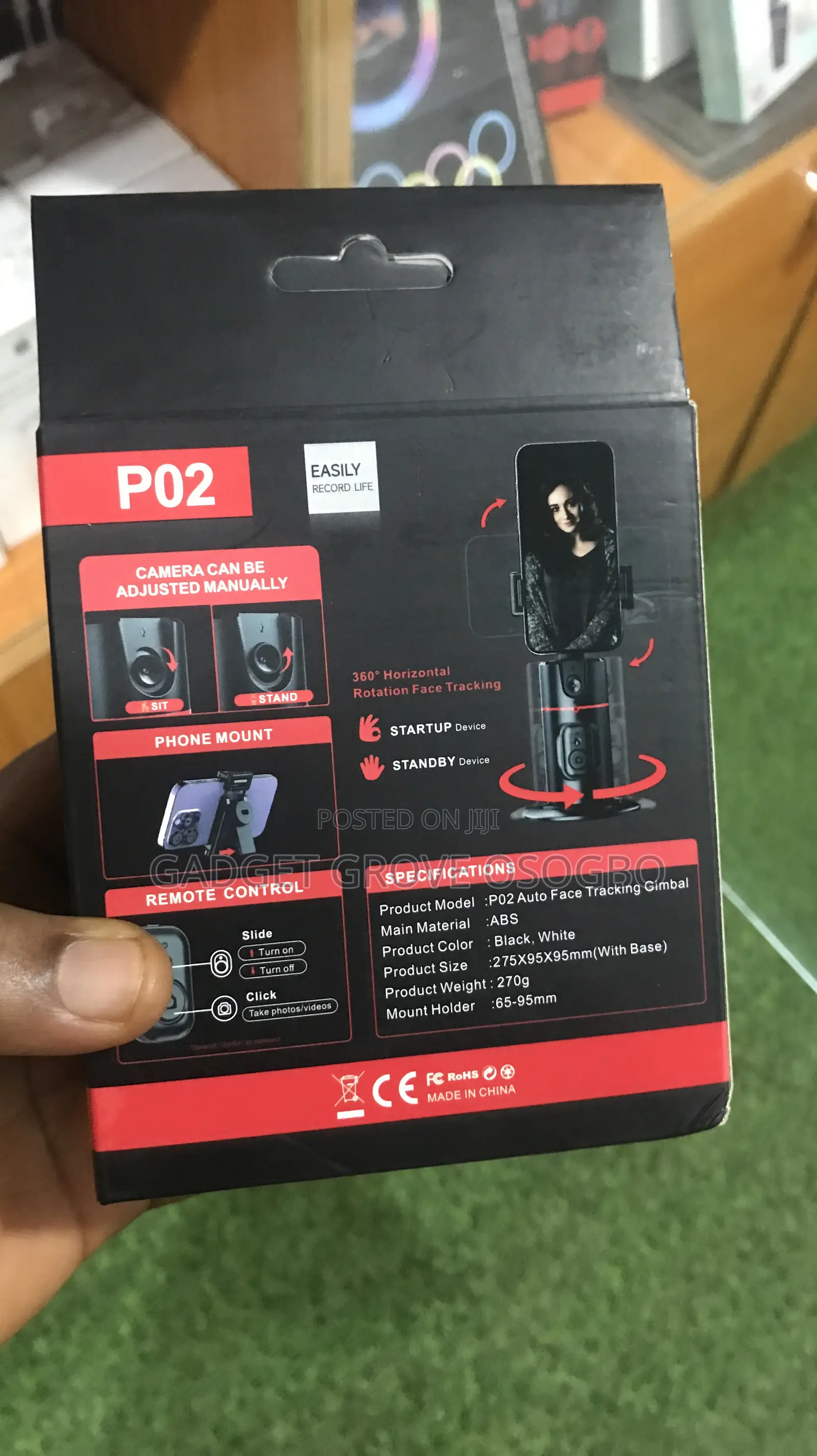P02 Autoface Tracking Selfie Stick Tripod