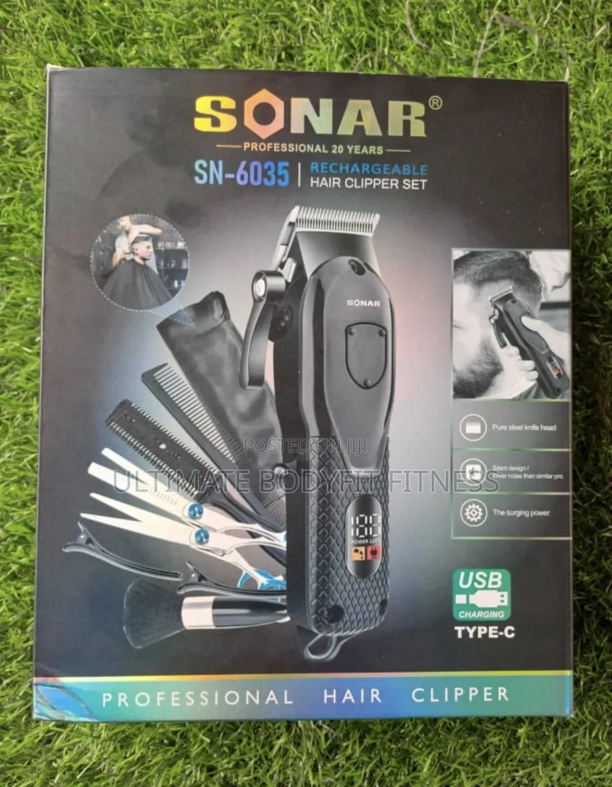 Brand New Sonar Sn-6035 Rechargeable Hair Clipper With Accessories