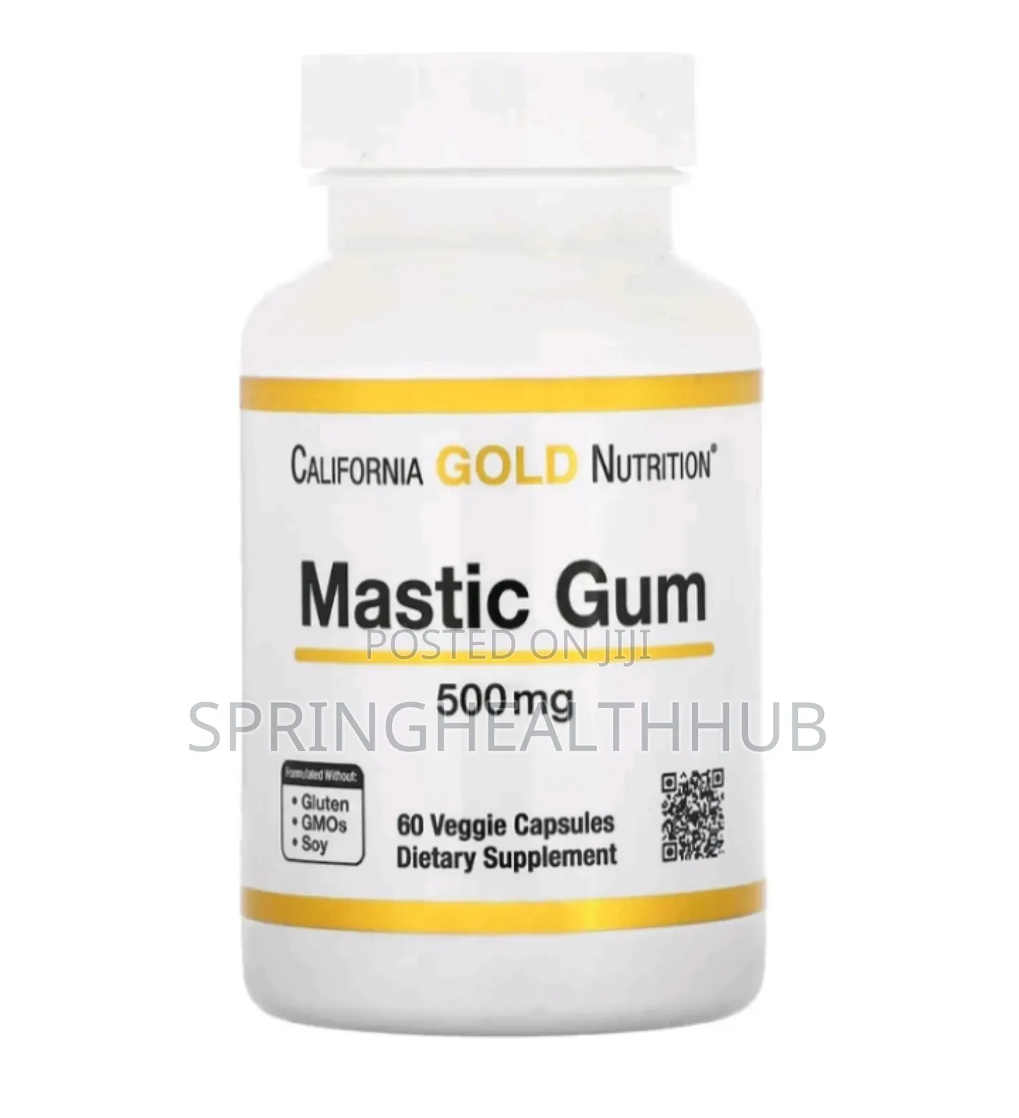 Mastic Gum, 500 Mg, 60 Veggie Capsules