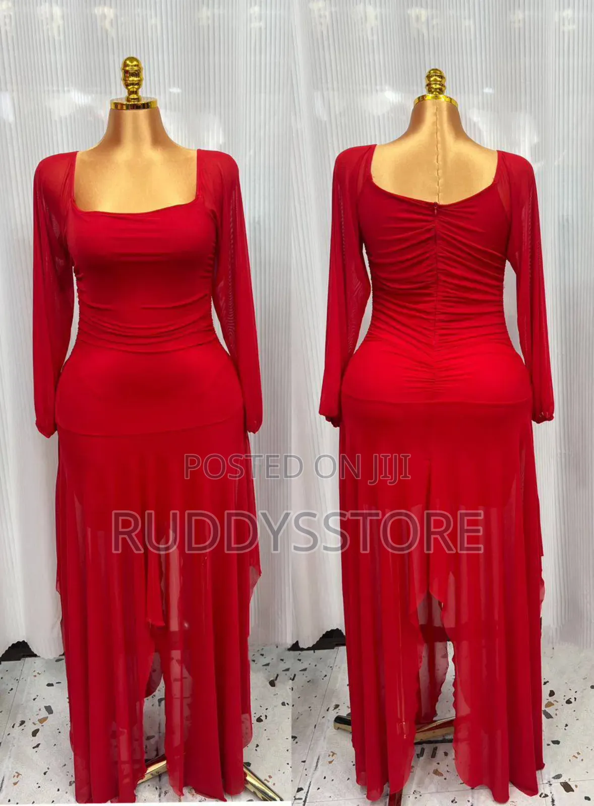 Asymmetric Mesh Dress