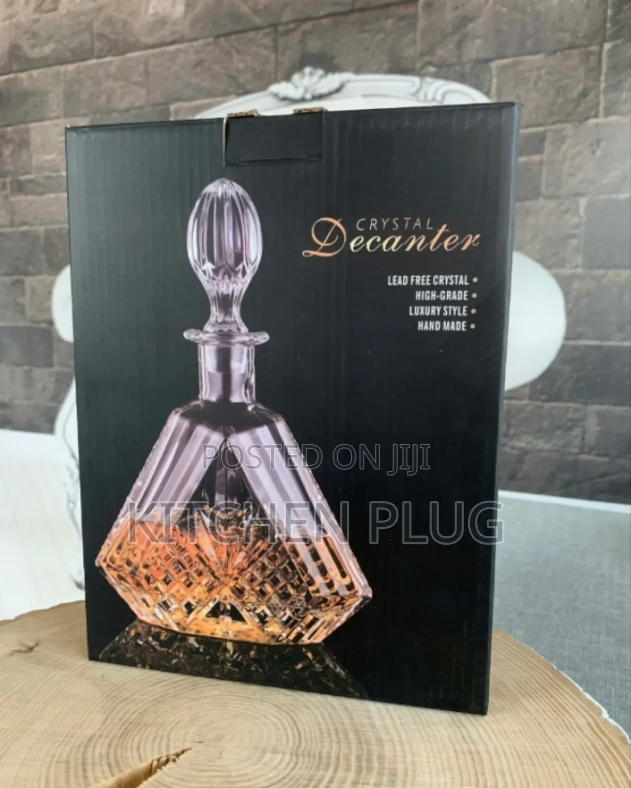 Crystal Decanter, For Whiskey Or Other Spirits.