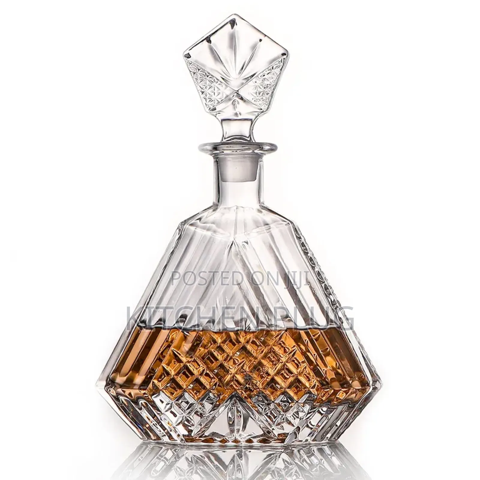Crystal Decanter, For Whiskey Or Other Spirits.