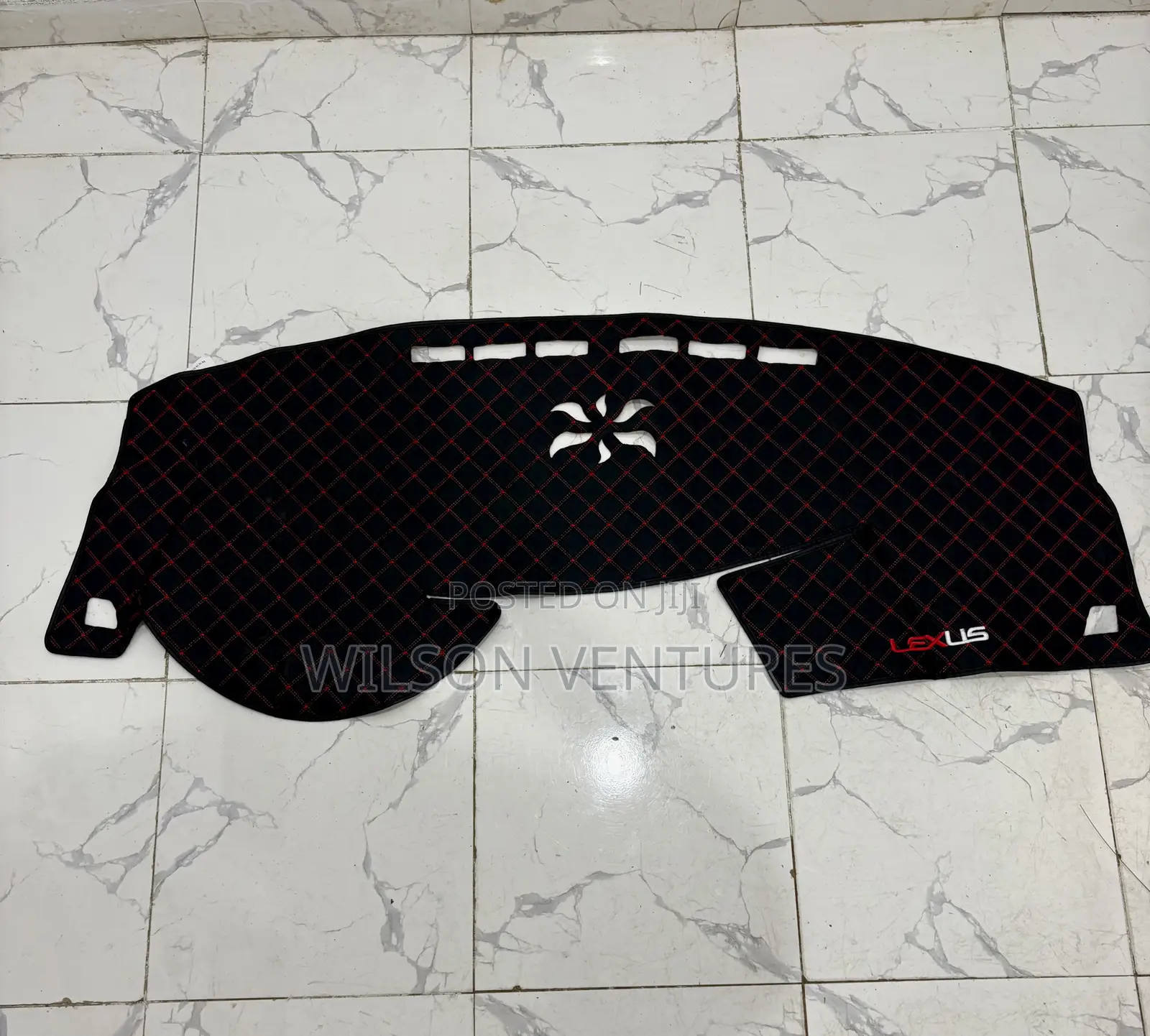 Lexus Rx350 Tiles Draft Leather Dashboard Cover Red Black