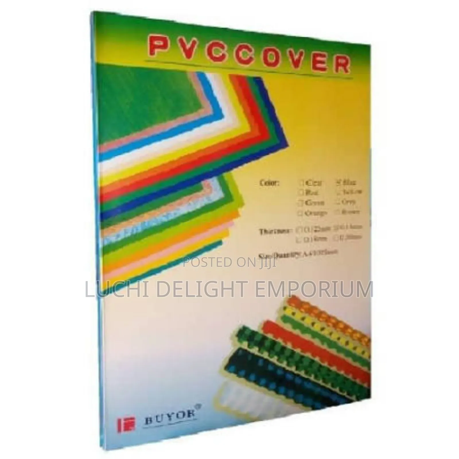 A3/A4 PVC Front Cover - 100 Pieces -Blue /White