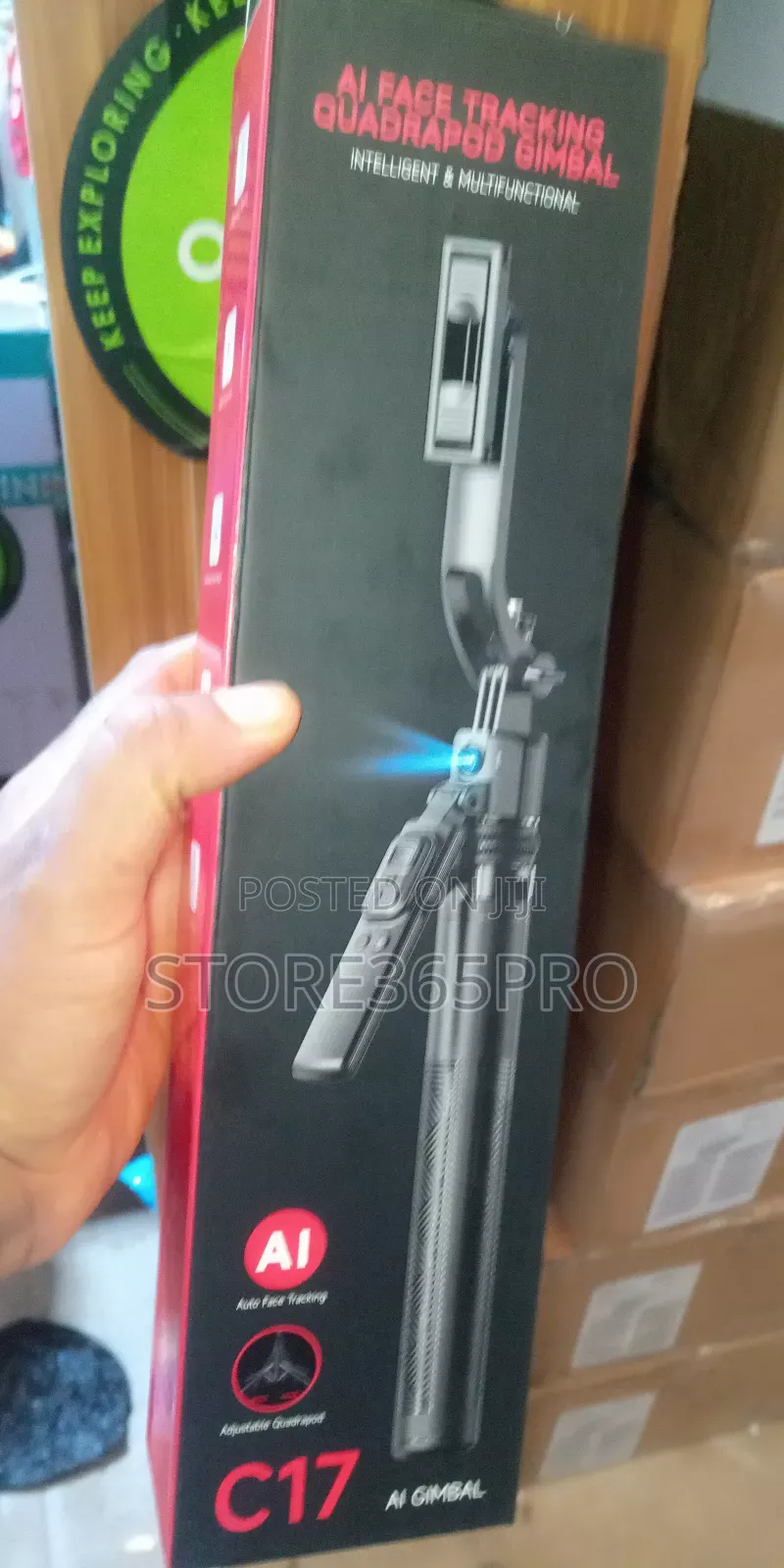 Auto Tracking Ai Selfie Stick Tripod Stand With Remote Control