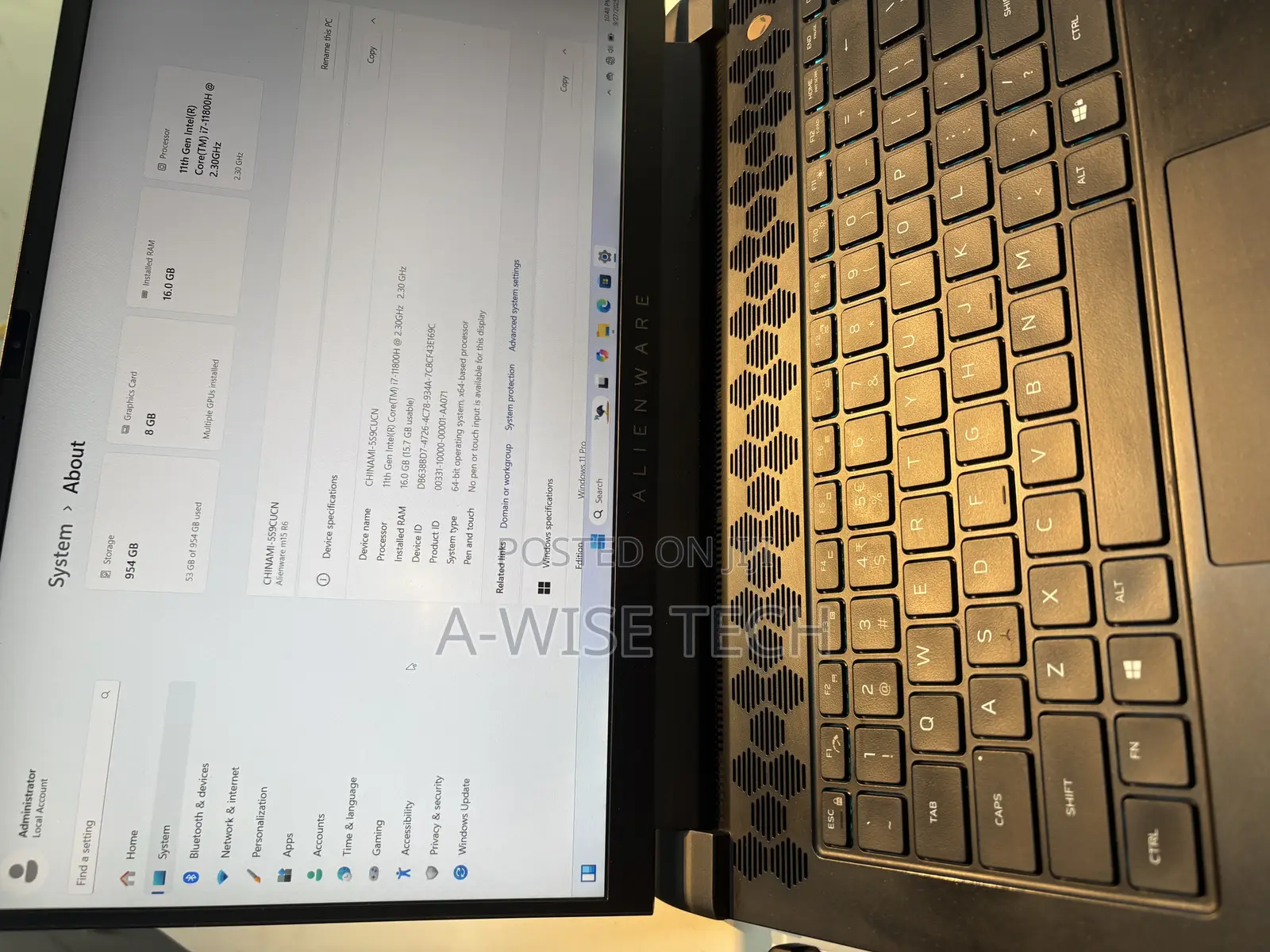 Laptop Dell Alienware M15 R6 16GB Intel Core I7 SSD 1T