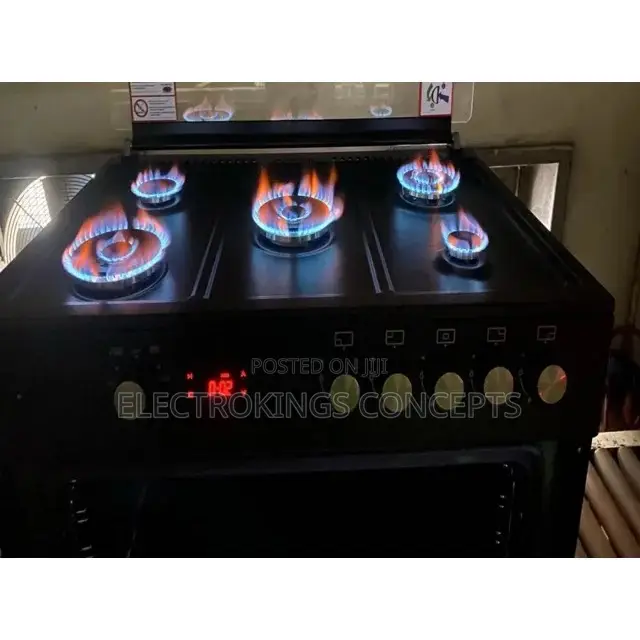 Maxi 5 Burner 60x90cm Black Standing Gas Cooker | 6090fk963dbb