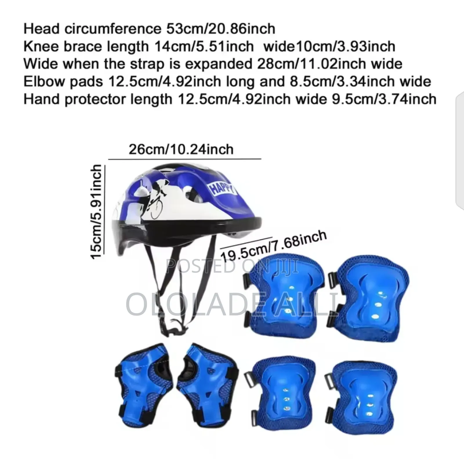 7pcs Set Kids Helmet for Boys and Girls