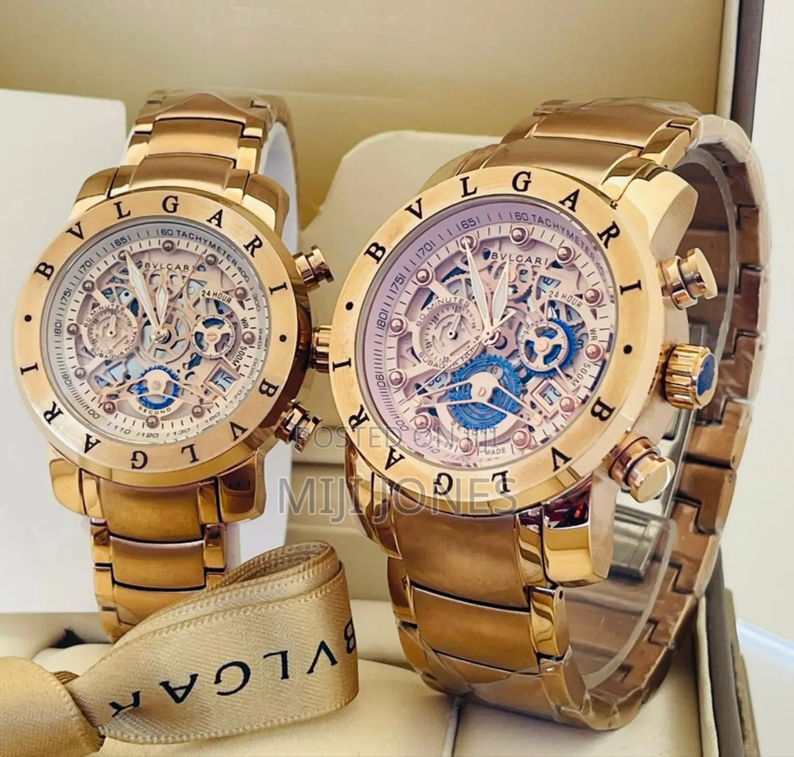 Bvlgari His Hers Quartz Chronograph Watches - Perfect Couple's Gift*