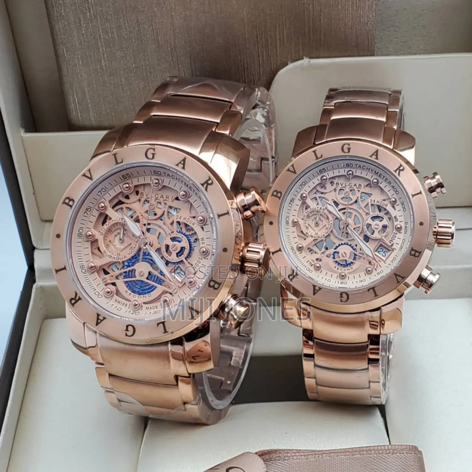 Bvlgari His Hers Quartz Chronograph Watches - Perfect Couple's Gift*