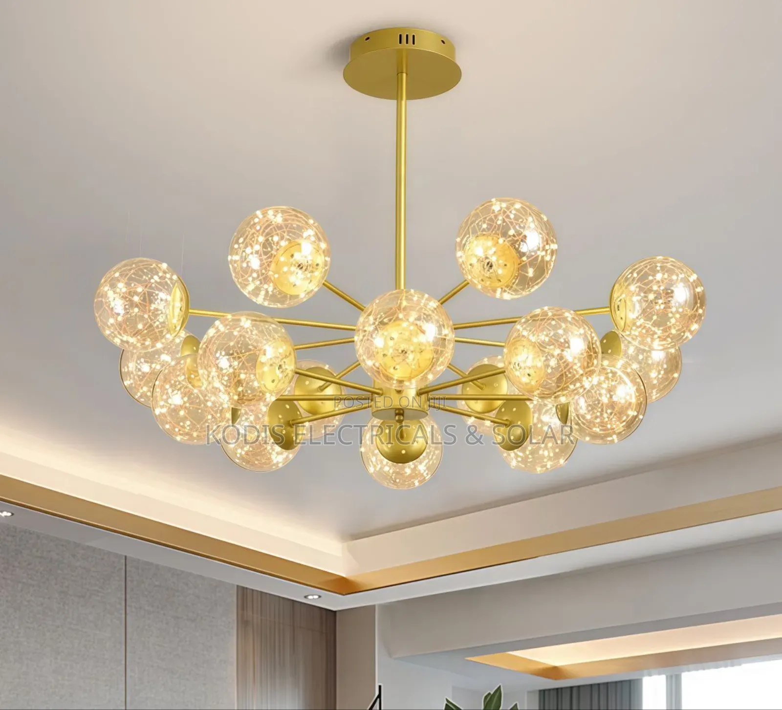 Gold Designed Chandelier Drop Lighting