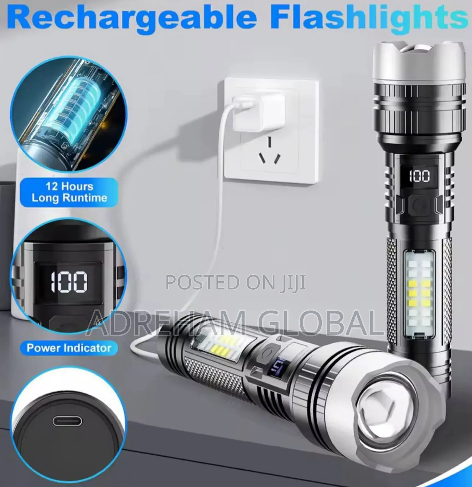 Outdoors Solar Rechargeable Camping Lantern High Power Tent Light