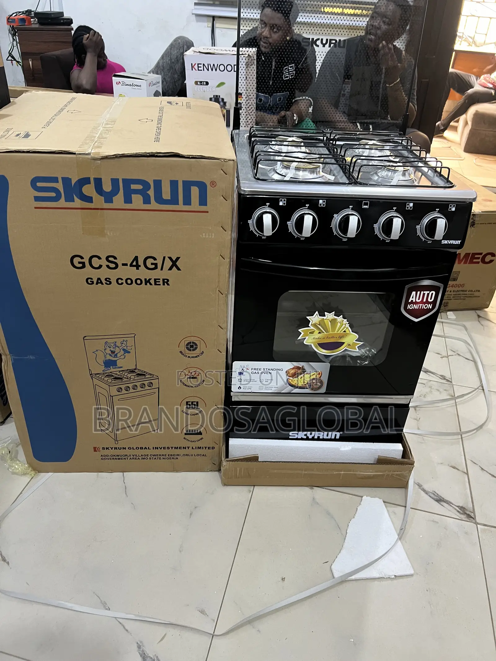 Skyrun 4 Burner Gas Cooker +Oven+Grill(Gcs-4g|