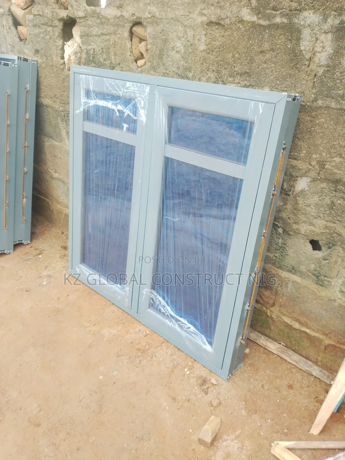 Aluminum Casement Window With Inner Burglary and Net 1200 X 1200