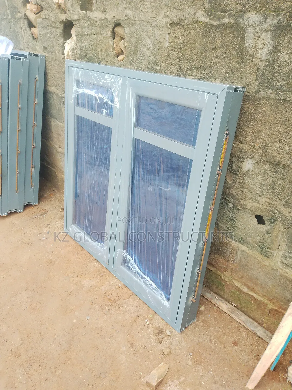 Aluminum Casement Window With Inner Burglary and Net 1200 X 1200
