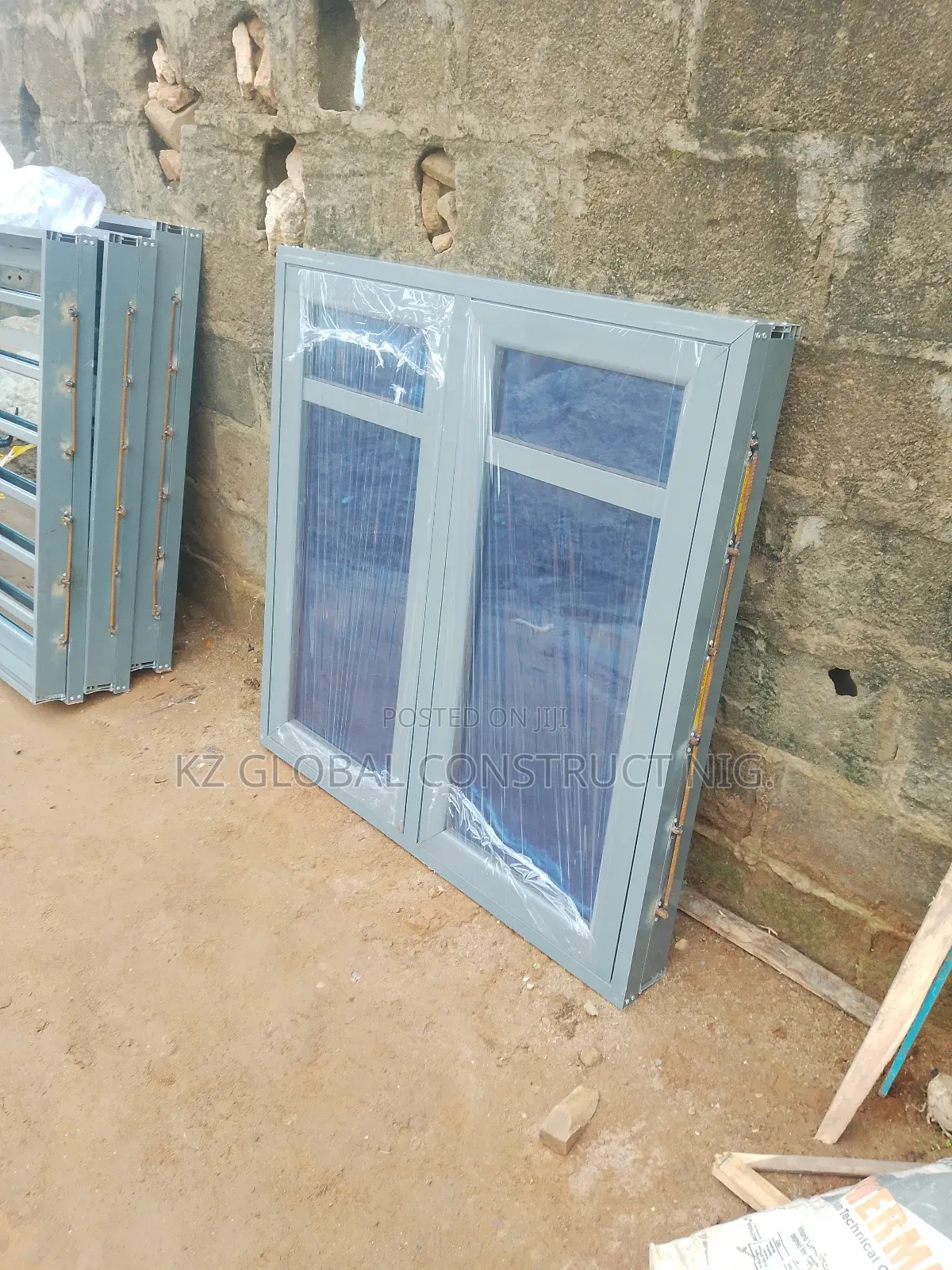 Aluminum Casement Window With Inner Burglary and Net 1200 X 1200