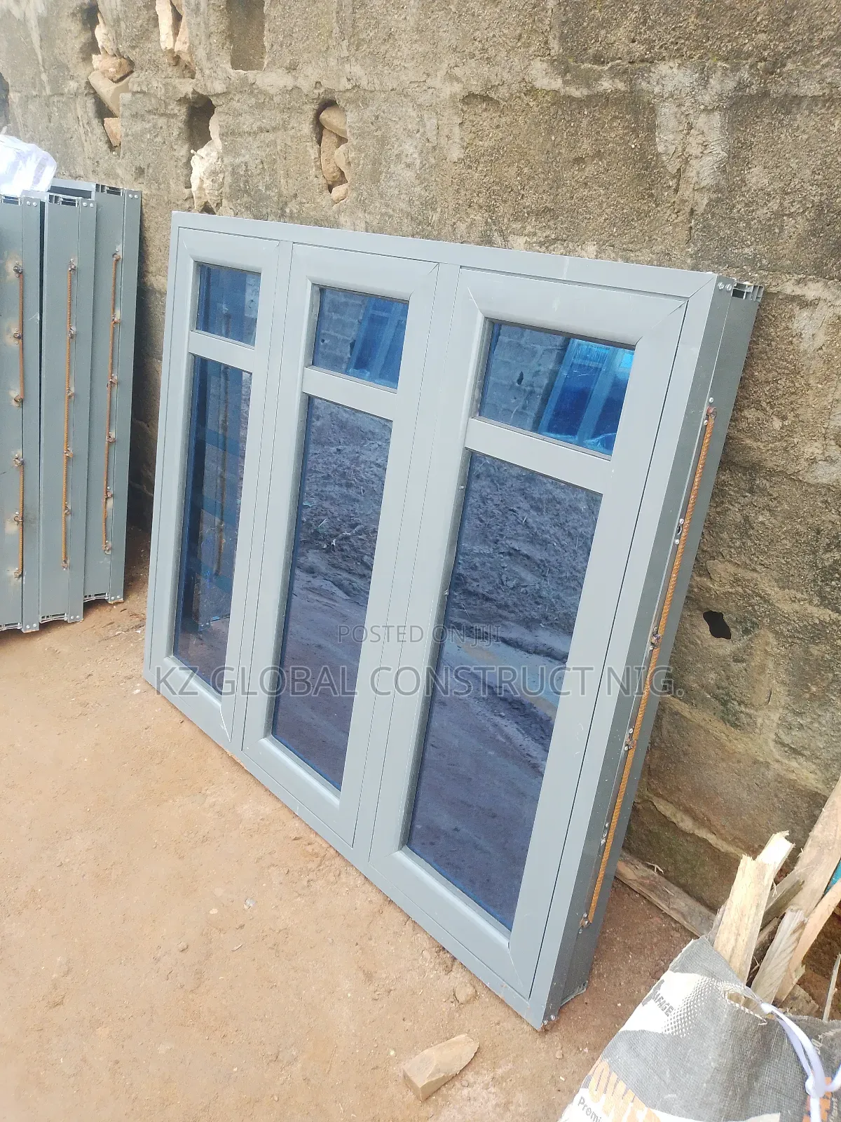 Aluminum Casement Window With Inner Burglary and Net 1500 X 1200