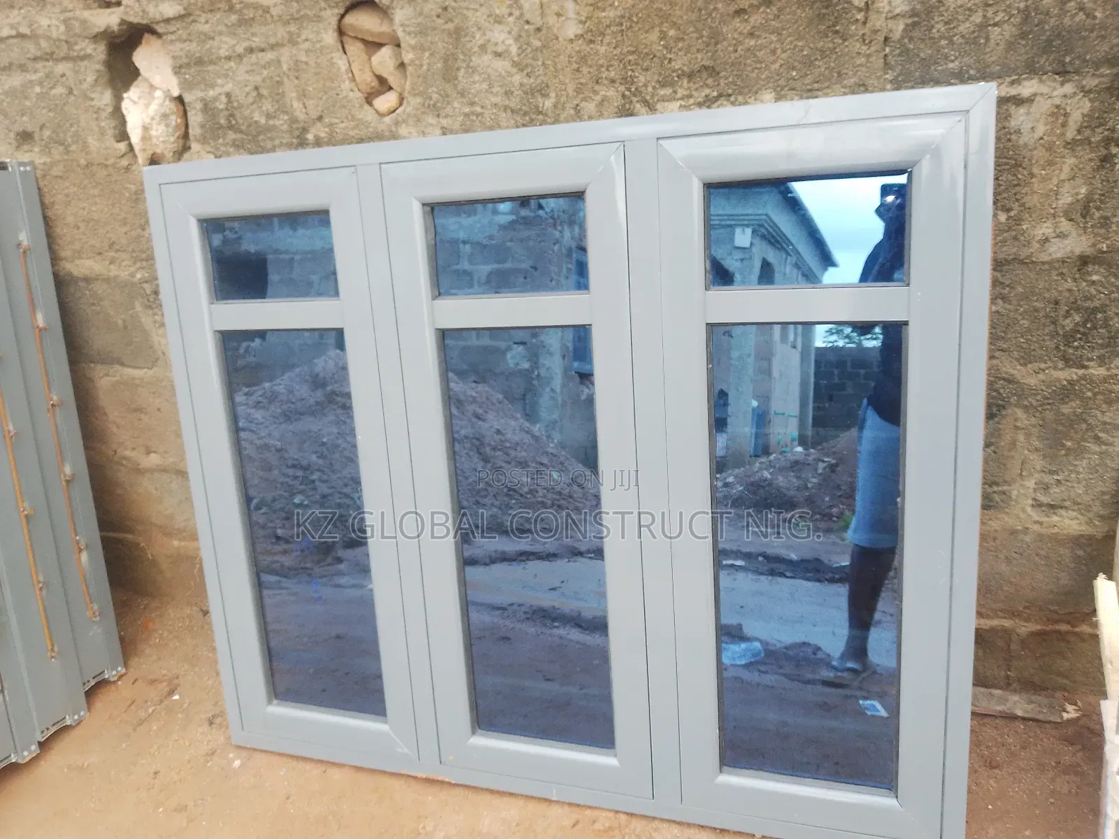 Aluminum Casement Window With Inner Burglary and Net 1500 X 1200
