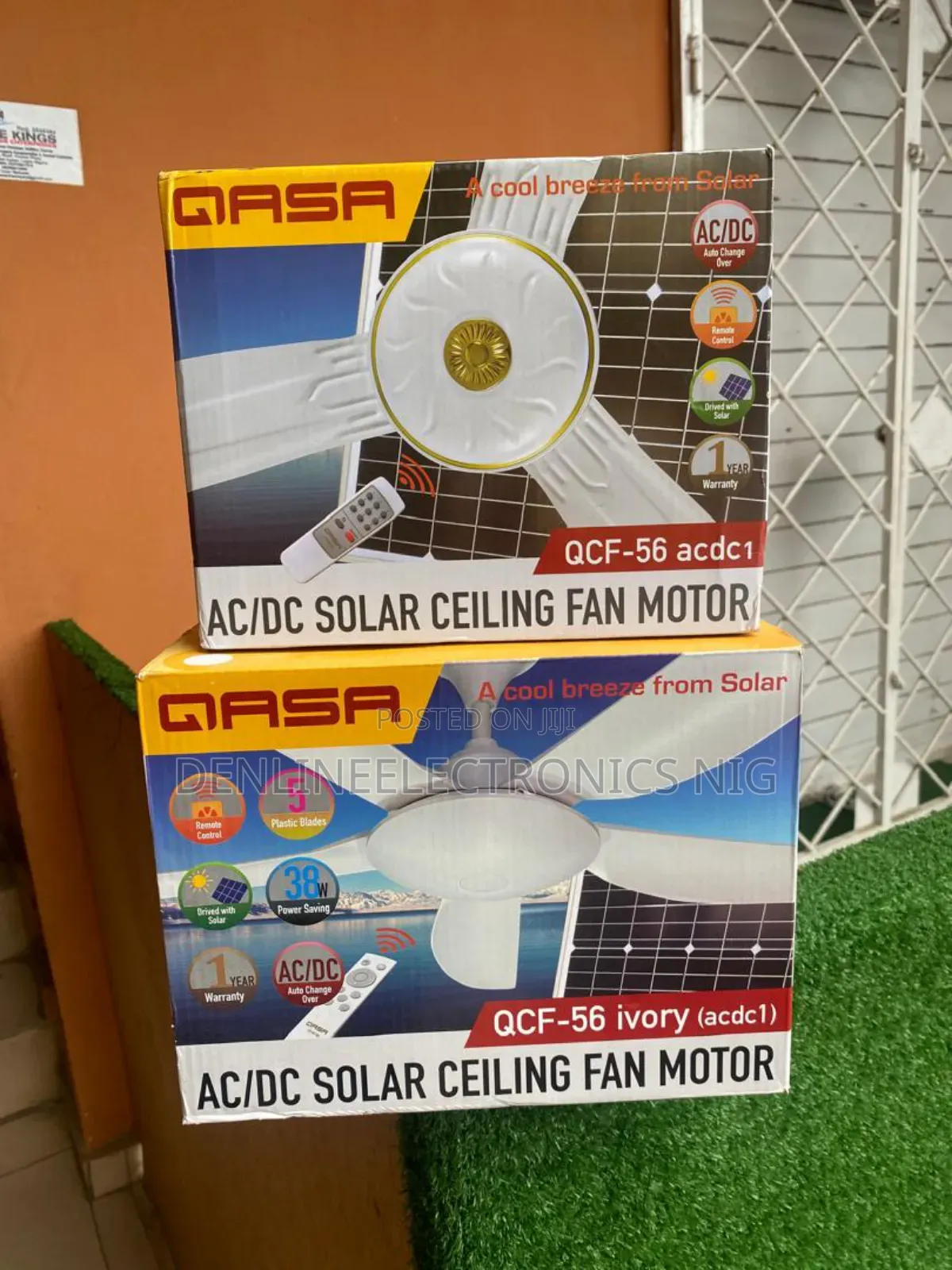 Qasa Solar Ac/Dc Ceiling Fan With Remote Control L.