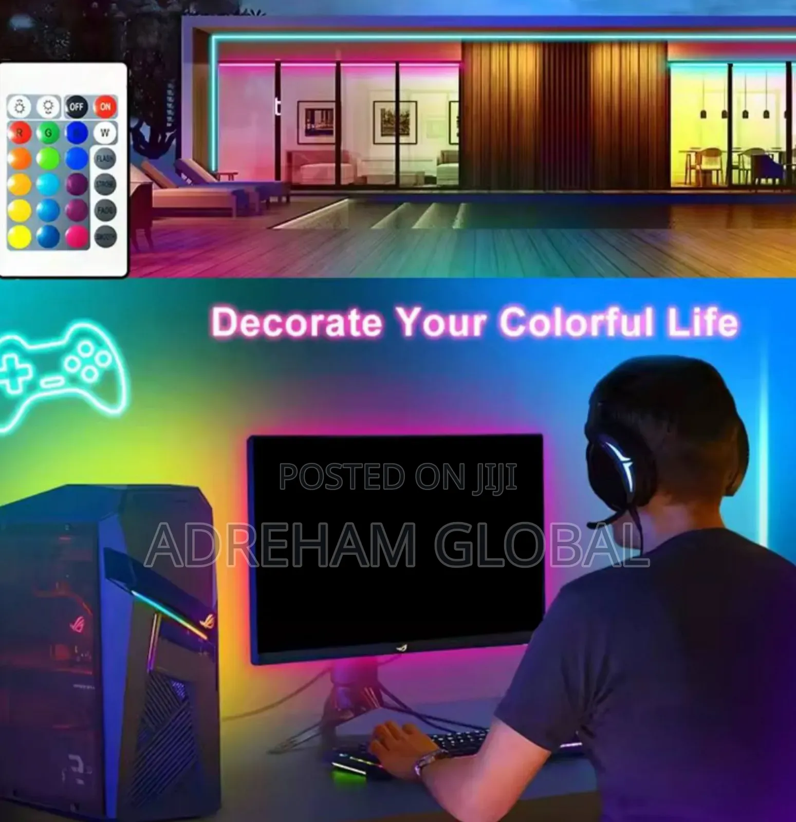 5v Led Waterproof Neon Lamp With Infrared Remote,Multi-Color,Parties,