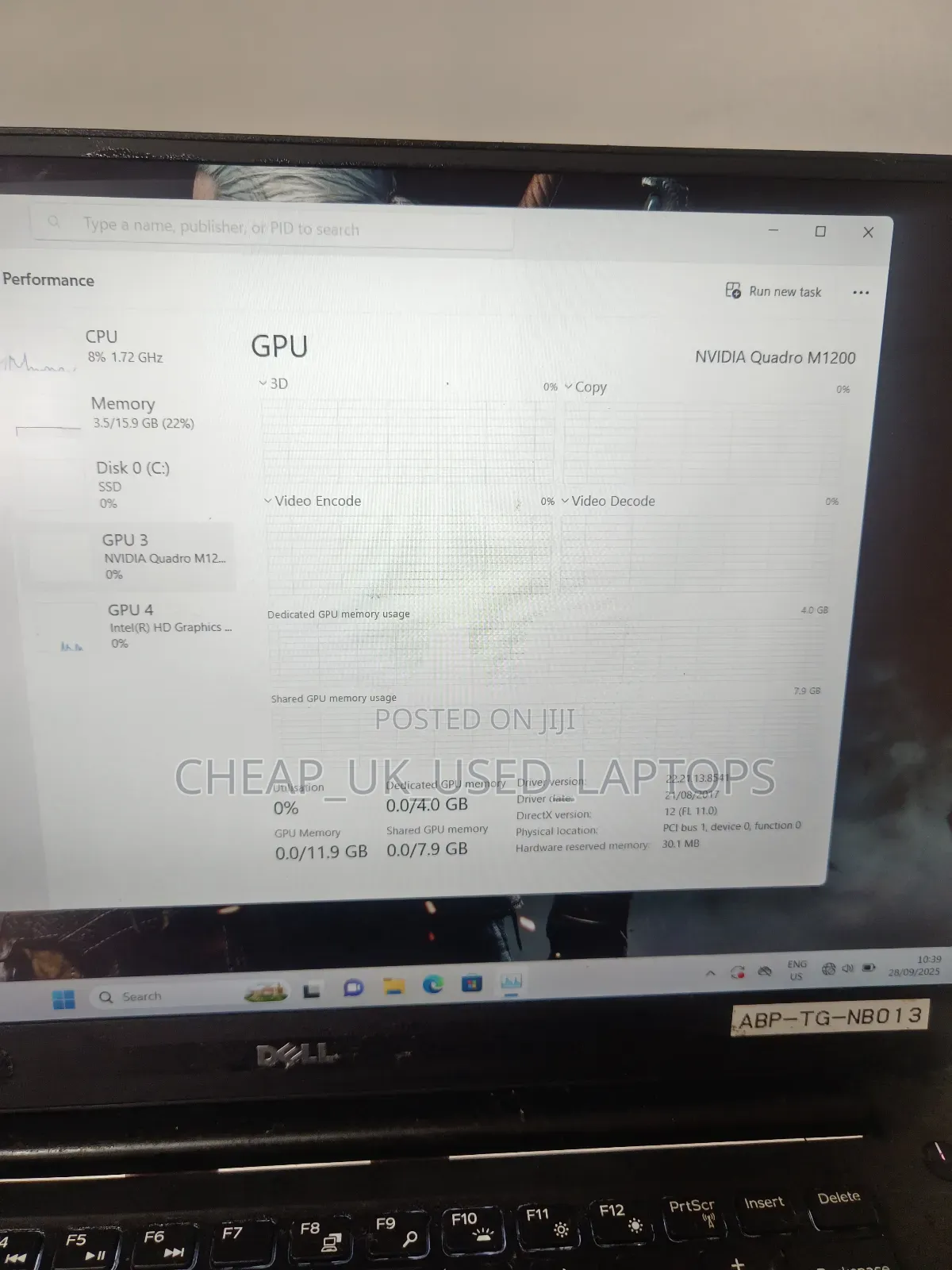 Laptop Dell Precision 5520 16GB Intel Core I7 SSD 256GB