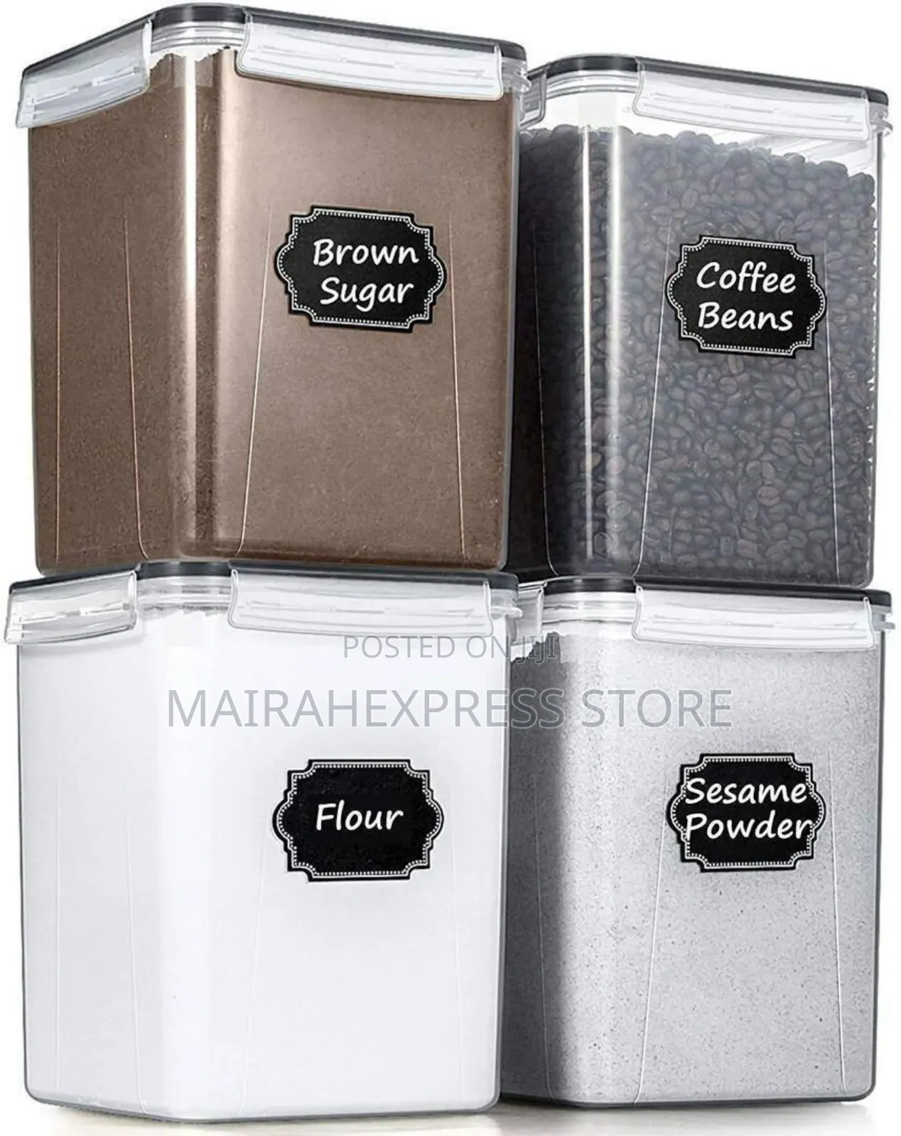 4pcs of 5.2l Airtight Container 
Comes With Label and Pen (2st7)
