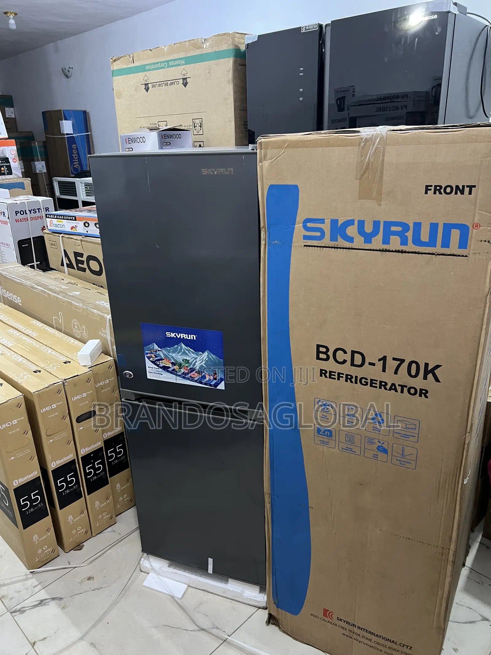 Brand New Skyrun 170l Refrigerator – Double Door Bottom Freezer