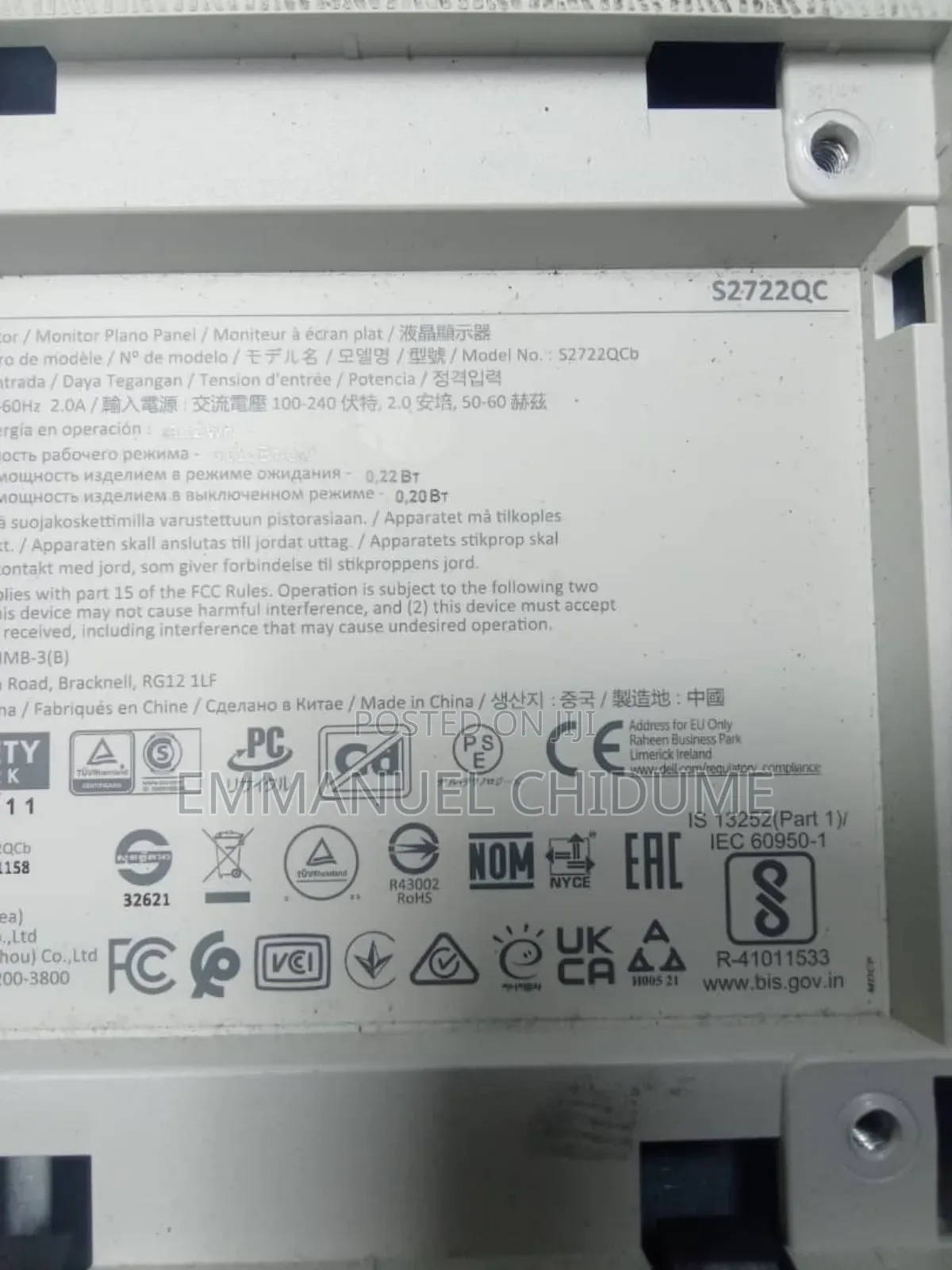 27 Inches Dell Flameless Monitor