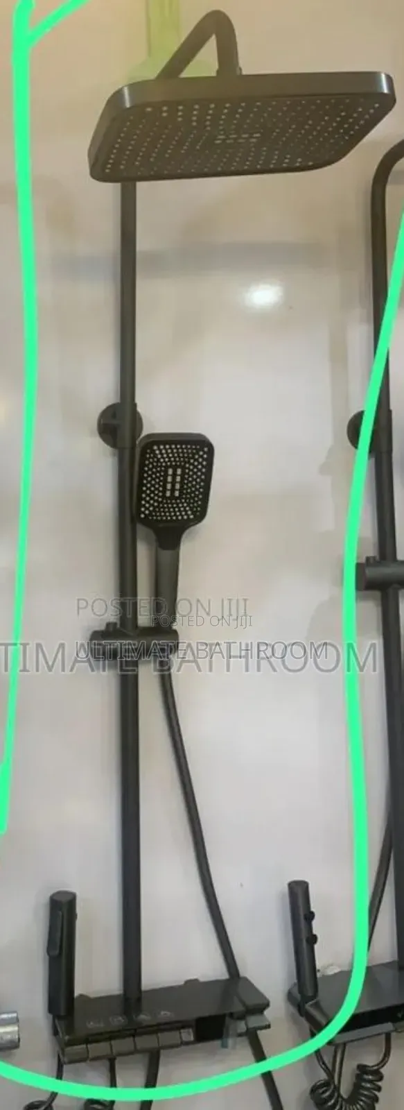 Super Quality Gun Grey Colour Thermostatic Standing Shower