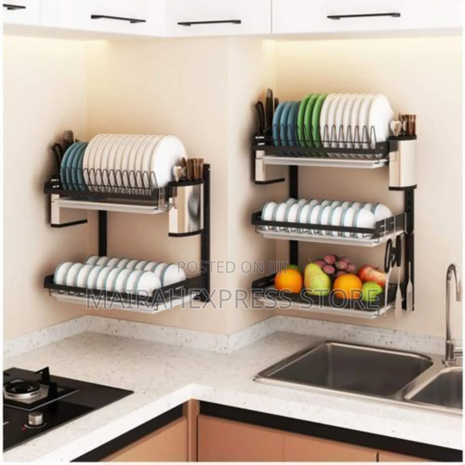 3 Tier Wall Mounted Dish Drainer Dish Drainer Rack Holder (2st7)