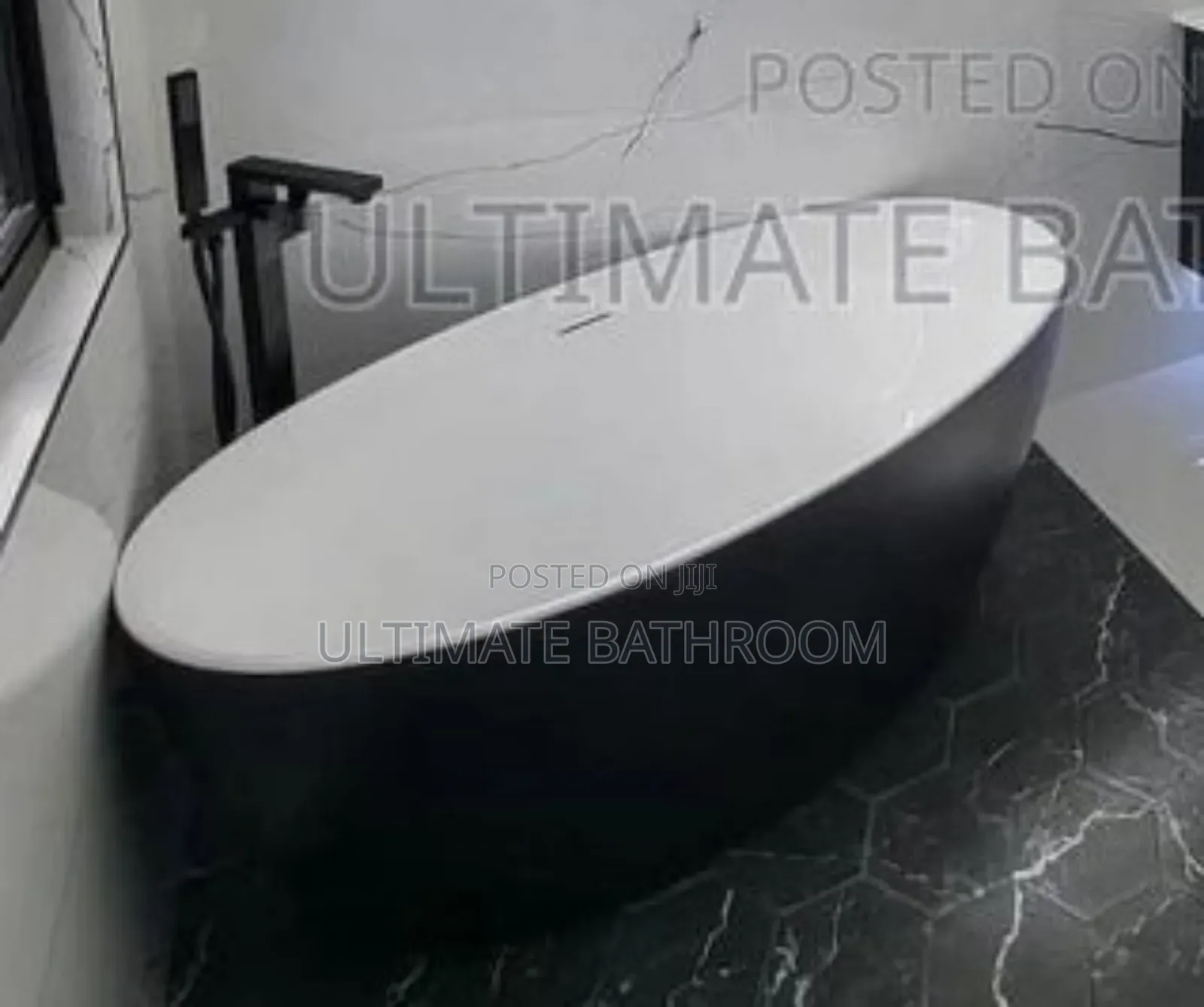 White And Black 75x170cm Acrylic Bathtub