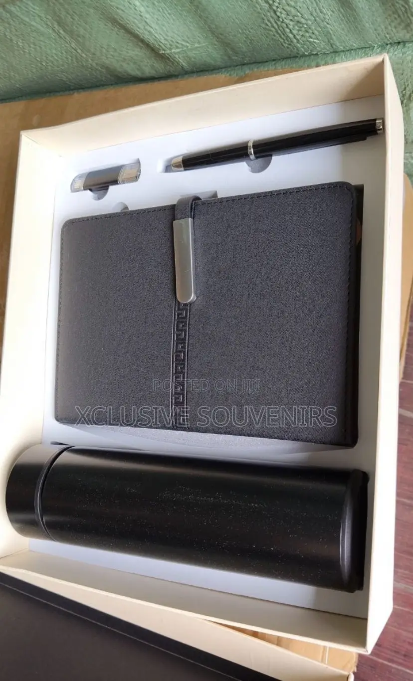 4in1 Promotional Corporate Gift Set Flask Diary Pan Flash