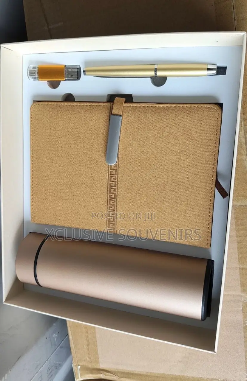 4in1 Promotional Corporate Gift Set Flask Diary Pan Flash