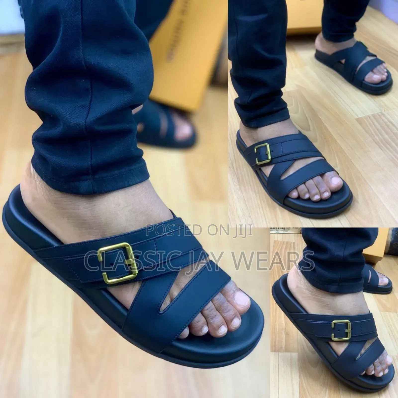 Top Classic Geniue Louis Vuitton Slippers in Two Colors Only